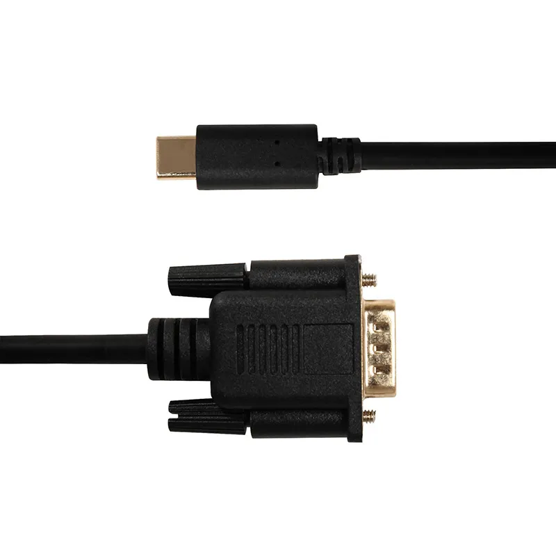 Mejor precio 1,8 m 6 pies USB 3,1 tipo C macho a VGA Cable convertidor macho para HDTV PC