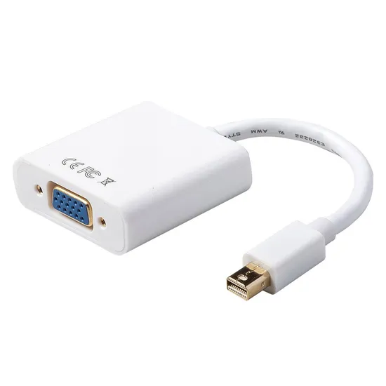 Mini Dp a VGA con cable de tornillo para Vidoe